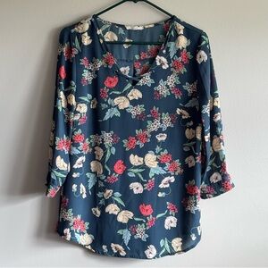 Maurices Floral Print Women's Top Size Small